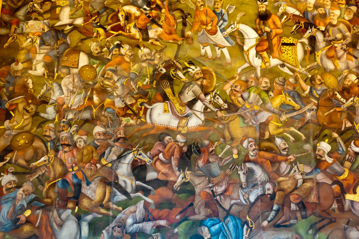Battle of Chaldiran against the Ottomans Sultan Selim I, 1514 by Unbekannt