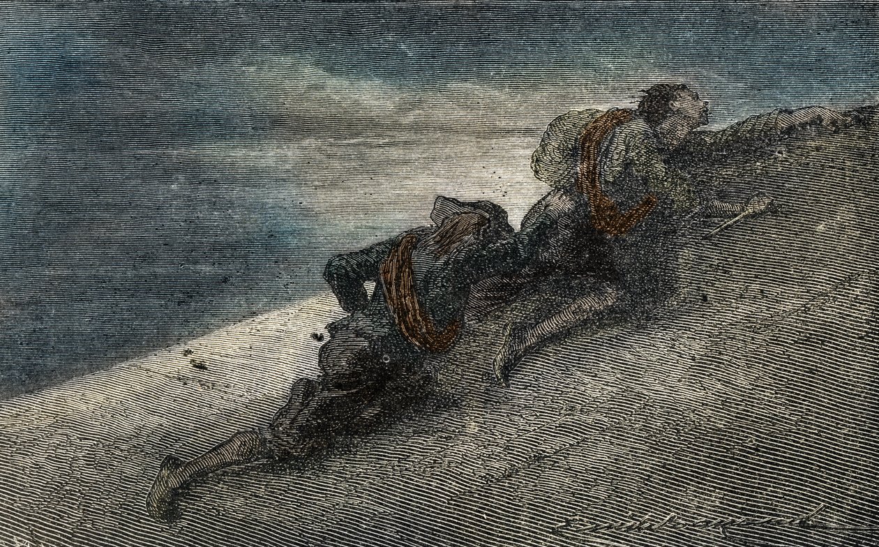 Giacomo Casanova and Marin Balbi Escape from the Prison des Plombs in Venice by Digging a Tunnel in the Cell by Unbekannter Künstler