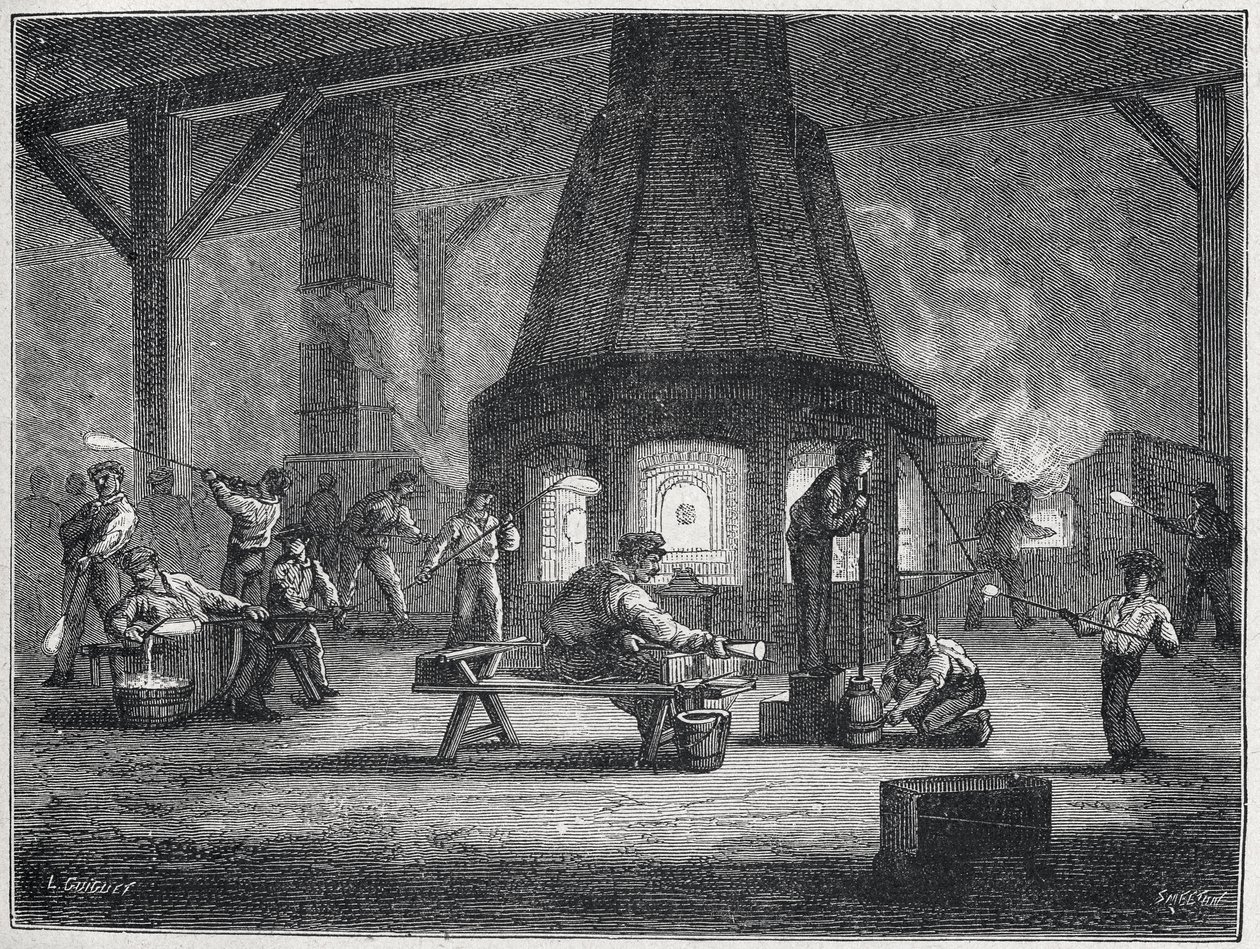 Glassmaking in Second Half of 19th Century: Children are Working, c. 1880 by Unbekannter Künstler