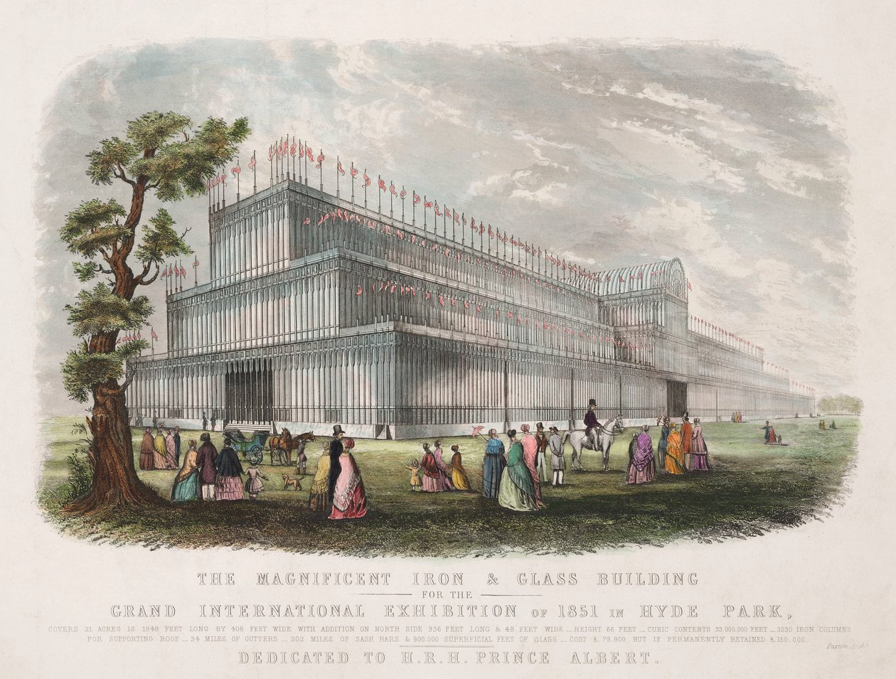 Great Exhibition 1851 The Crystal Palace, London by Unbekannt