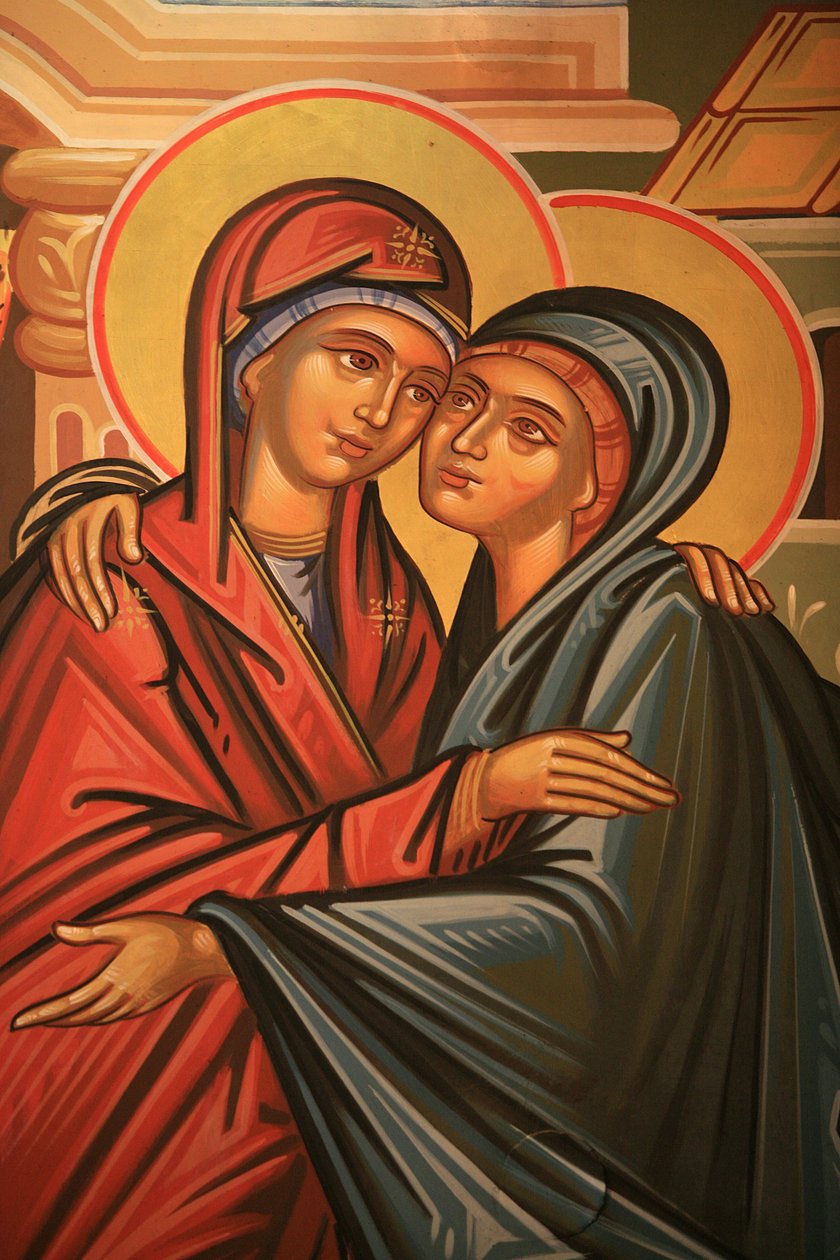 Greek Orthodox icon depicting the Visitation, Thessaloniki, Greece by Unbekannt