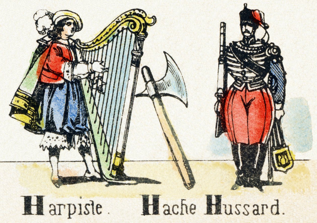 H - Harpist Axe Hussar - Alphabet - Children