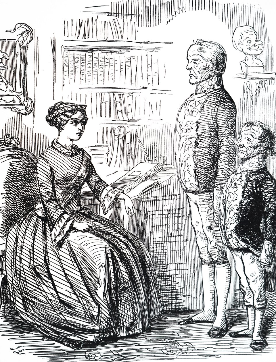 Henry John Temple, 3rd Viscount Palmerston Handing Queen Victoria His Resignation by Unbekannter Künstler
