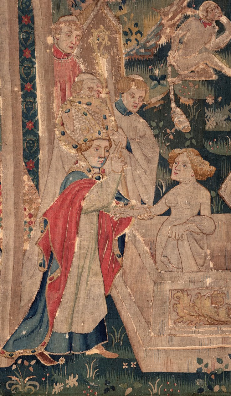 History of Saint Piat and Saint Eleuthère, Also Called Tapestry of Arras, Ordered from Canon Toussaint Prier, Chaplain of the Duke of Burgundy, Late 14th-Early 15th Century (Detail) by Unbekannter Künstler