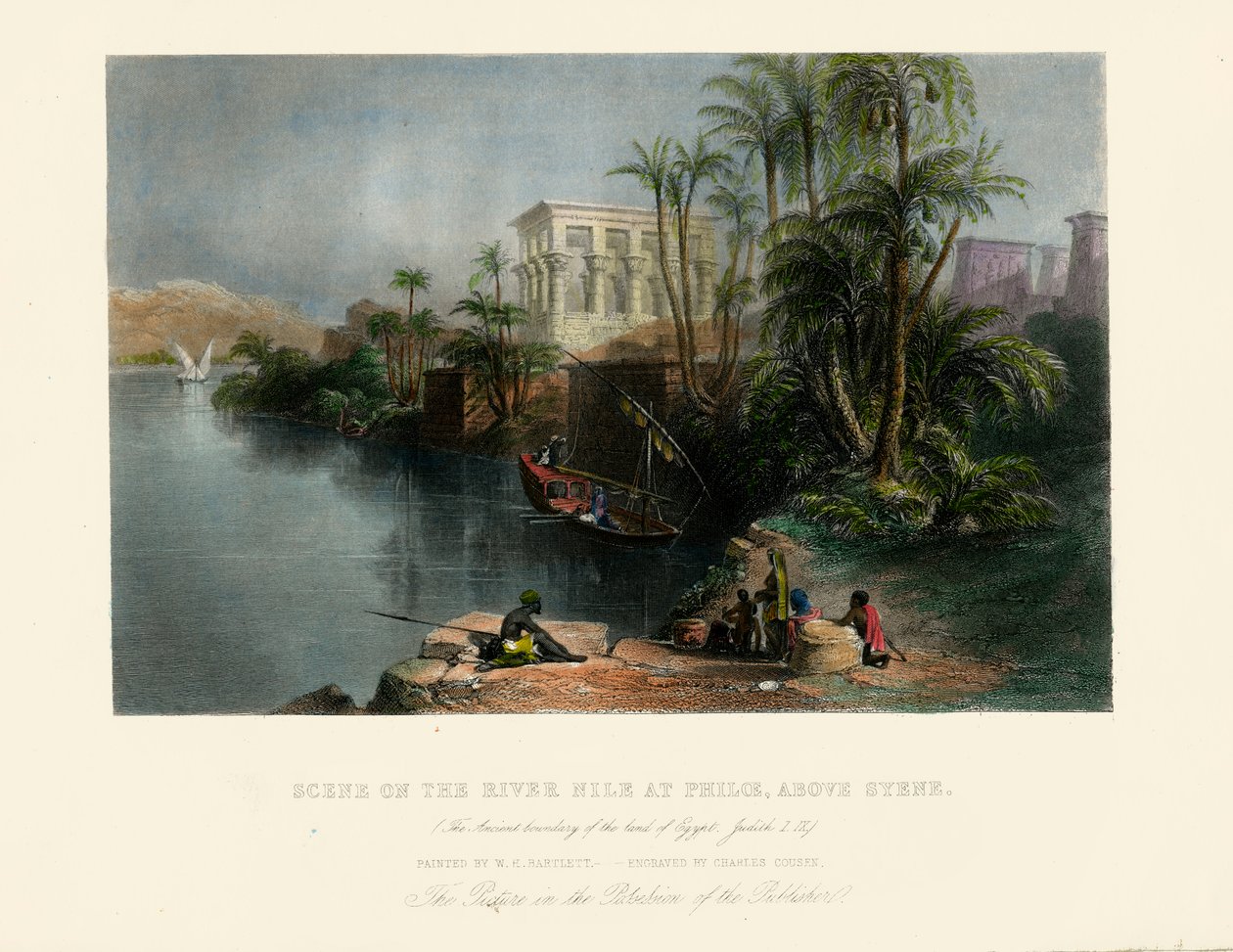 Holy Land - The River Nile at Philce by Unbekannter Künstler