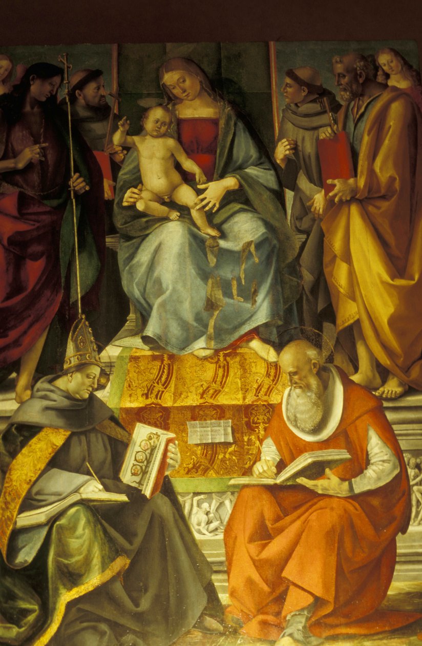 Holy conversation, Virgin and child with saints, Luca Signorelli by Unbekannt