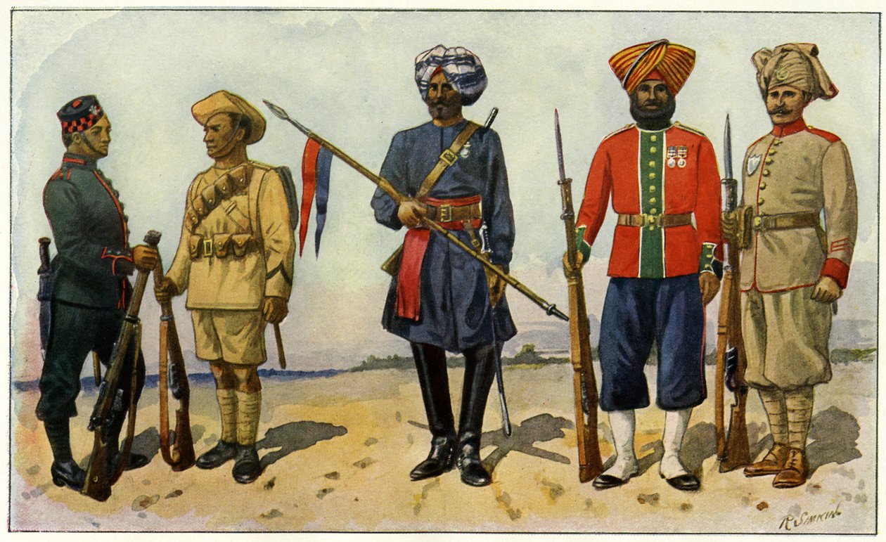 Indian Soldiers from the British Empire During the First World War by Unbekannter Künstler