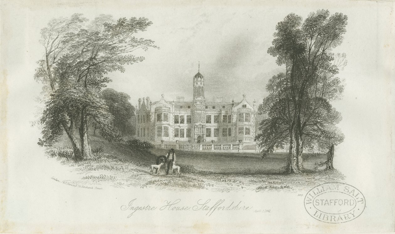 Ingestre Hall by Unbekannt