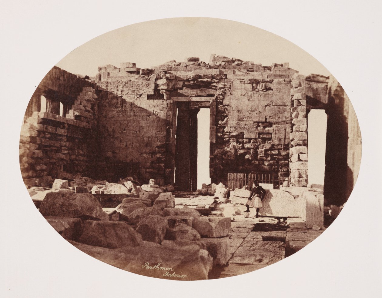 Interior of the Parthenon, Athens, c 1849 by Unbekannt
