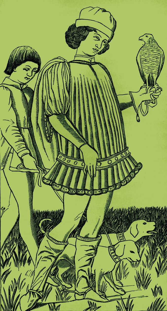Italian Nobleman with Falcon by Unbekannter Künstler