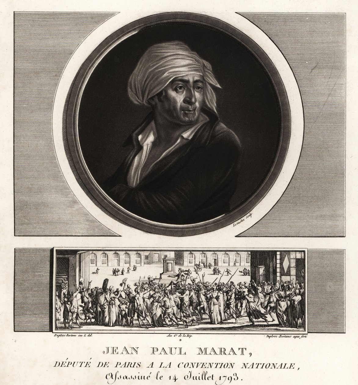 Jean Paul Marat, Deputy of Paris in the National Convention, assassinated 1793 by Unbekannt
