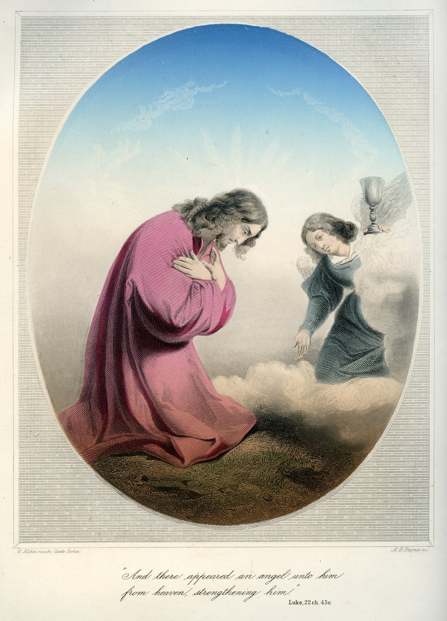 Jesus Praying in the Garden by Unbekannter Künstler