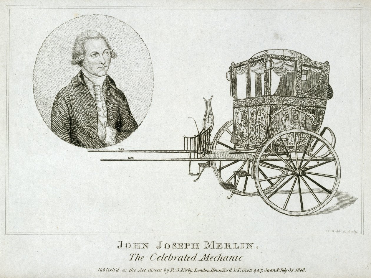 John Joseph Merlin, Belgian inventor and mechanic, c 1770 by Unbekannt