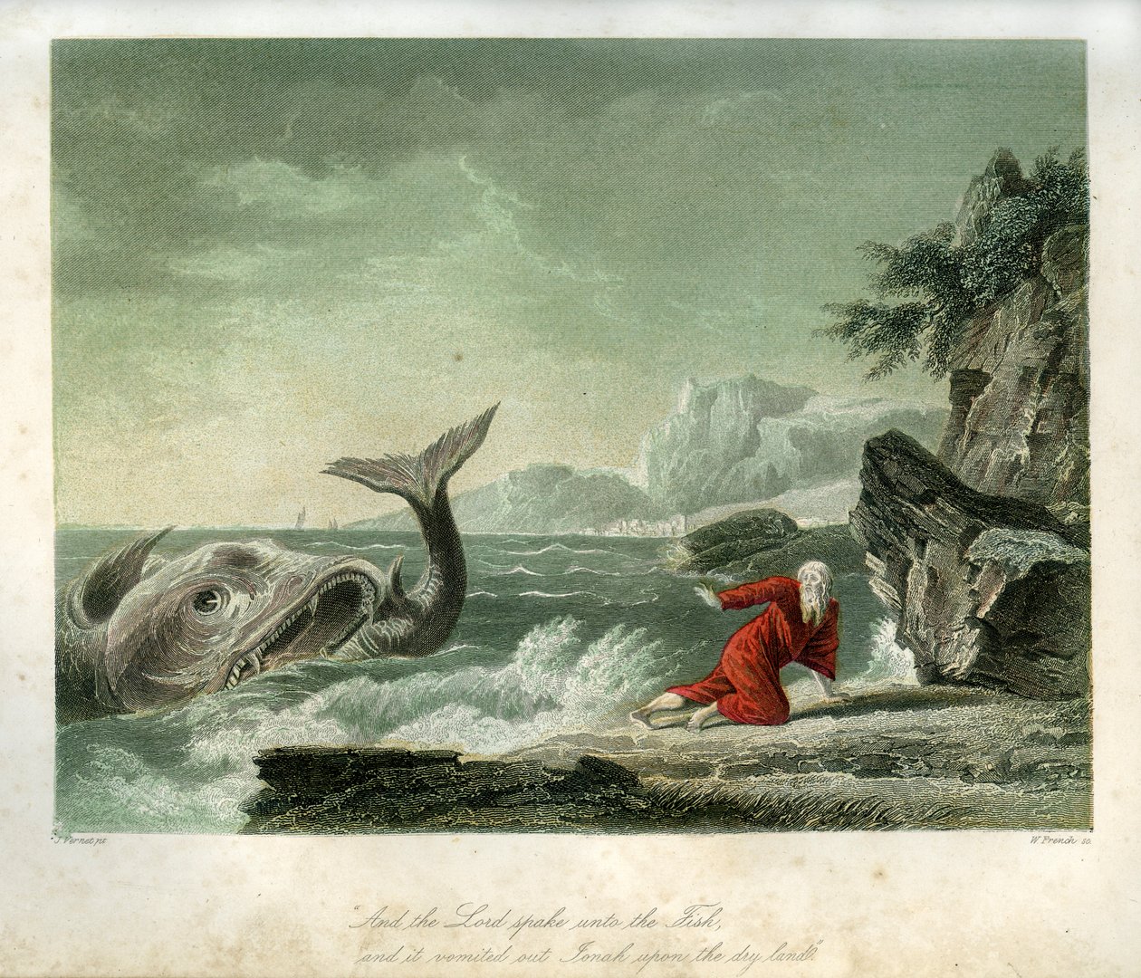 Jonah and the whale - Bible by Unbekannter Künstler