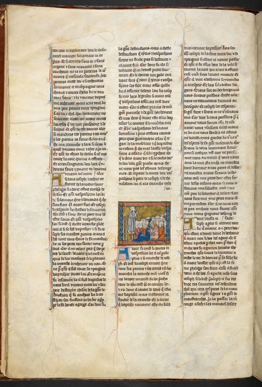 Joseph of Arimathea Preaching to His Followers from Estoire del Saint Graal by Unbekannter Künstler