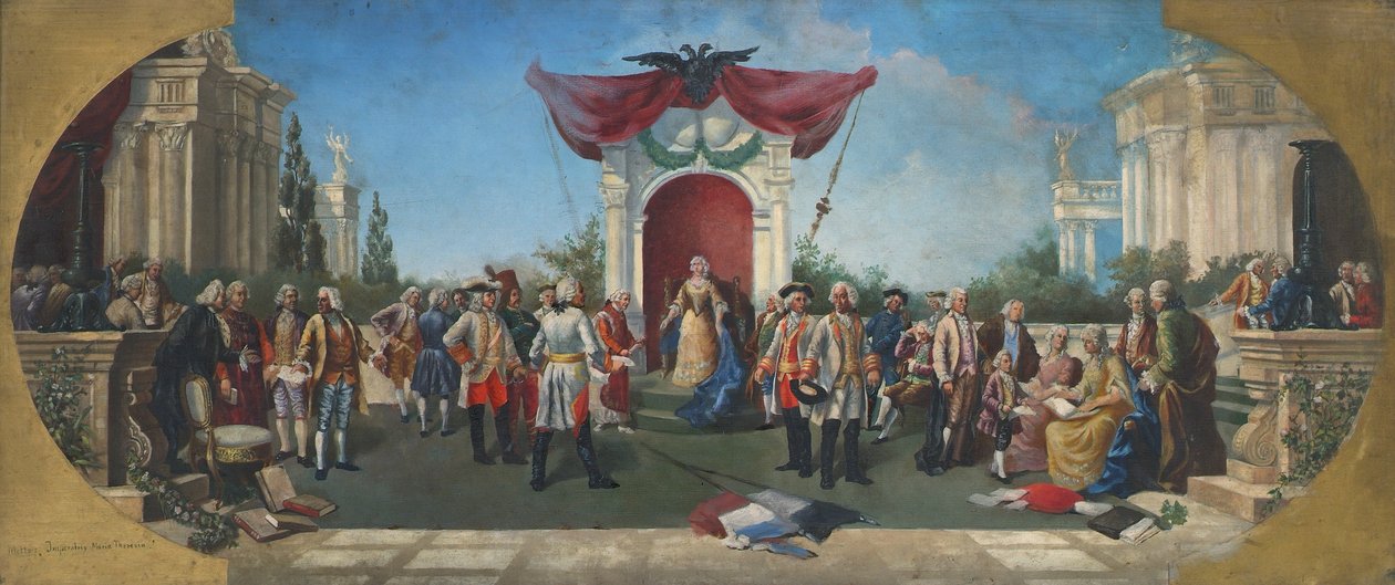 Empress Maria Theresa with Her Paladins by Unbekannter Künstler