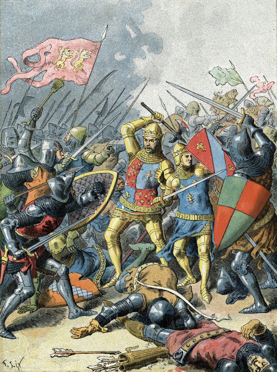 King John II the Good at the Battle of Poitiers by Unbekannter Künstler
