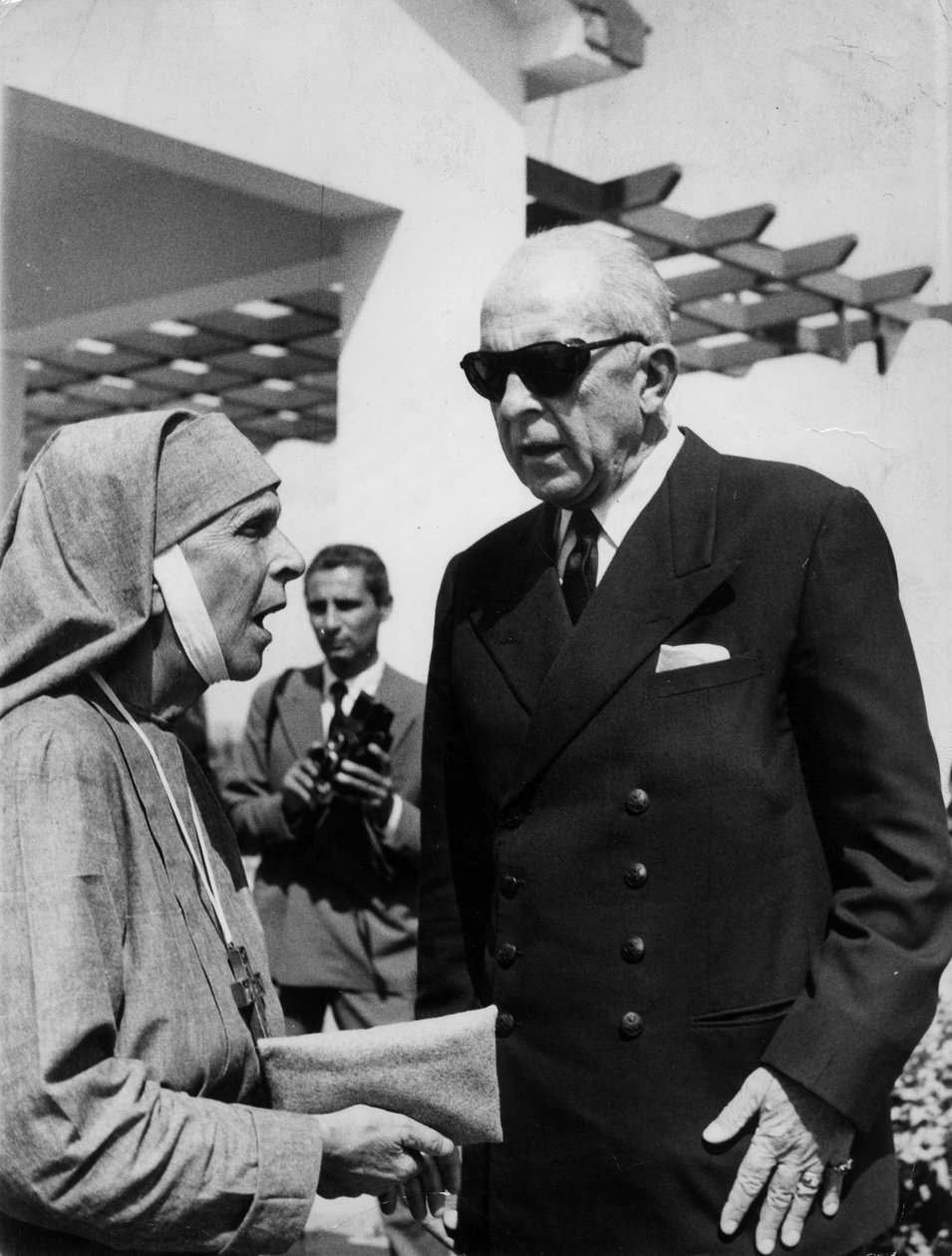 King Paul I of Greece and Princess Andrew of Greece (mother-in-law of Elizabeth II) September 18 by Unbekannt