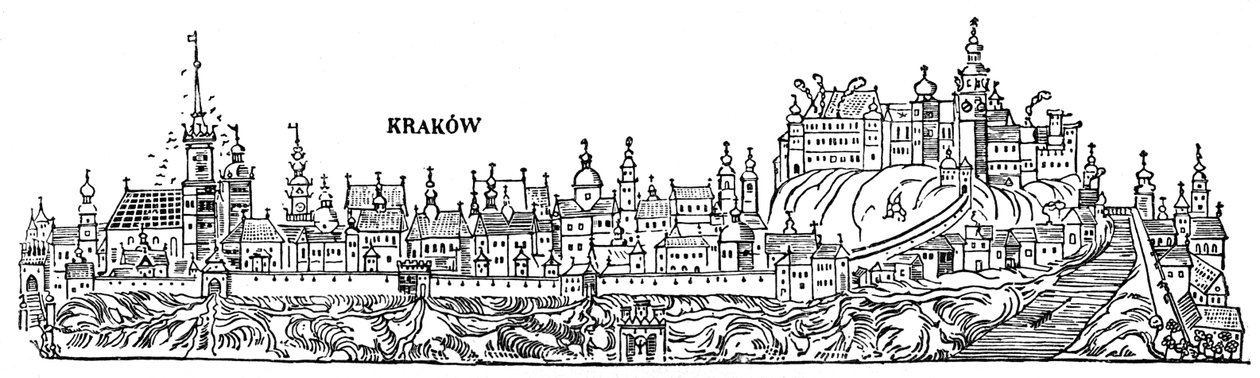 Sixteenth century view of Krakow, Poland by Unbekannter Künstler