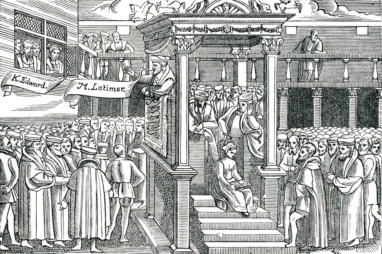 Latimer Preaching Before Edward VI by Unbekannter Künstler