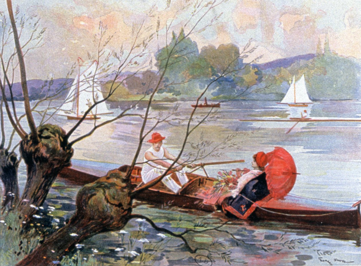 Le Canotage (detail) by Unbekannter Künstler