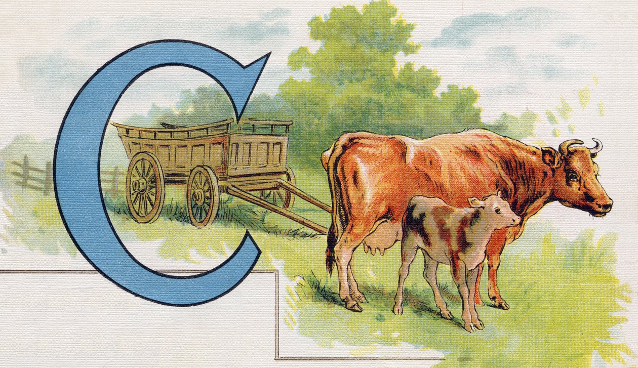 Letter C: Carriage. Engraving in "ABC L