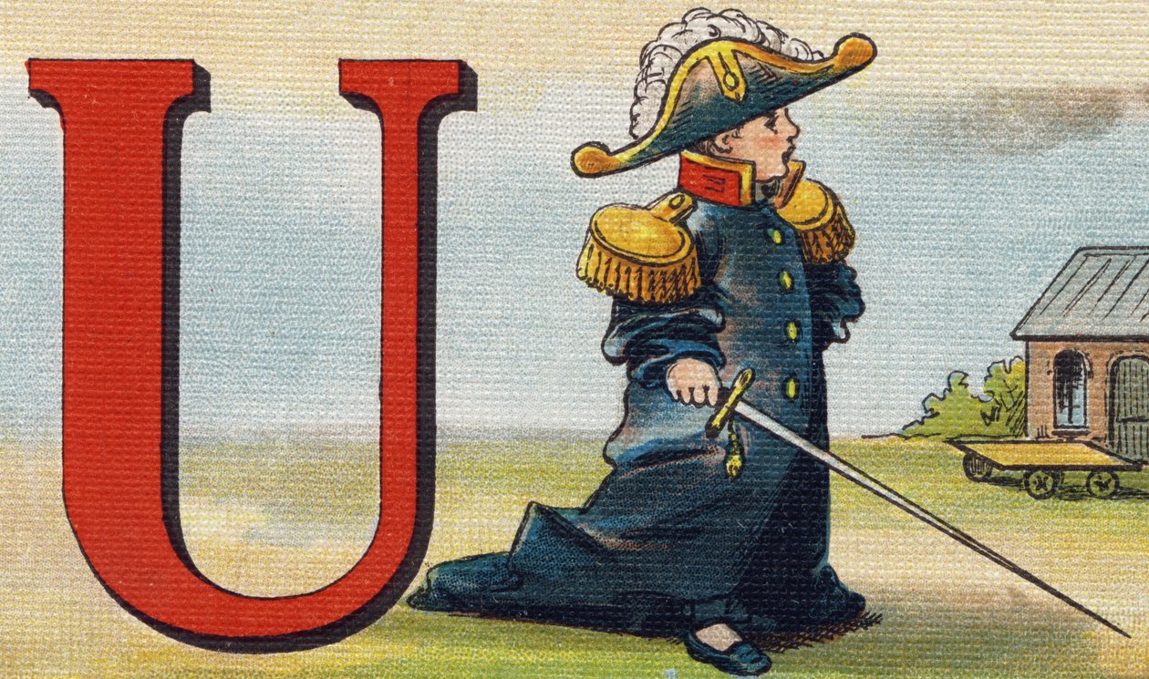Letter U: Uniform (Engraving in "Alphabet de ma petite fille") by Unbekannt