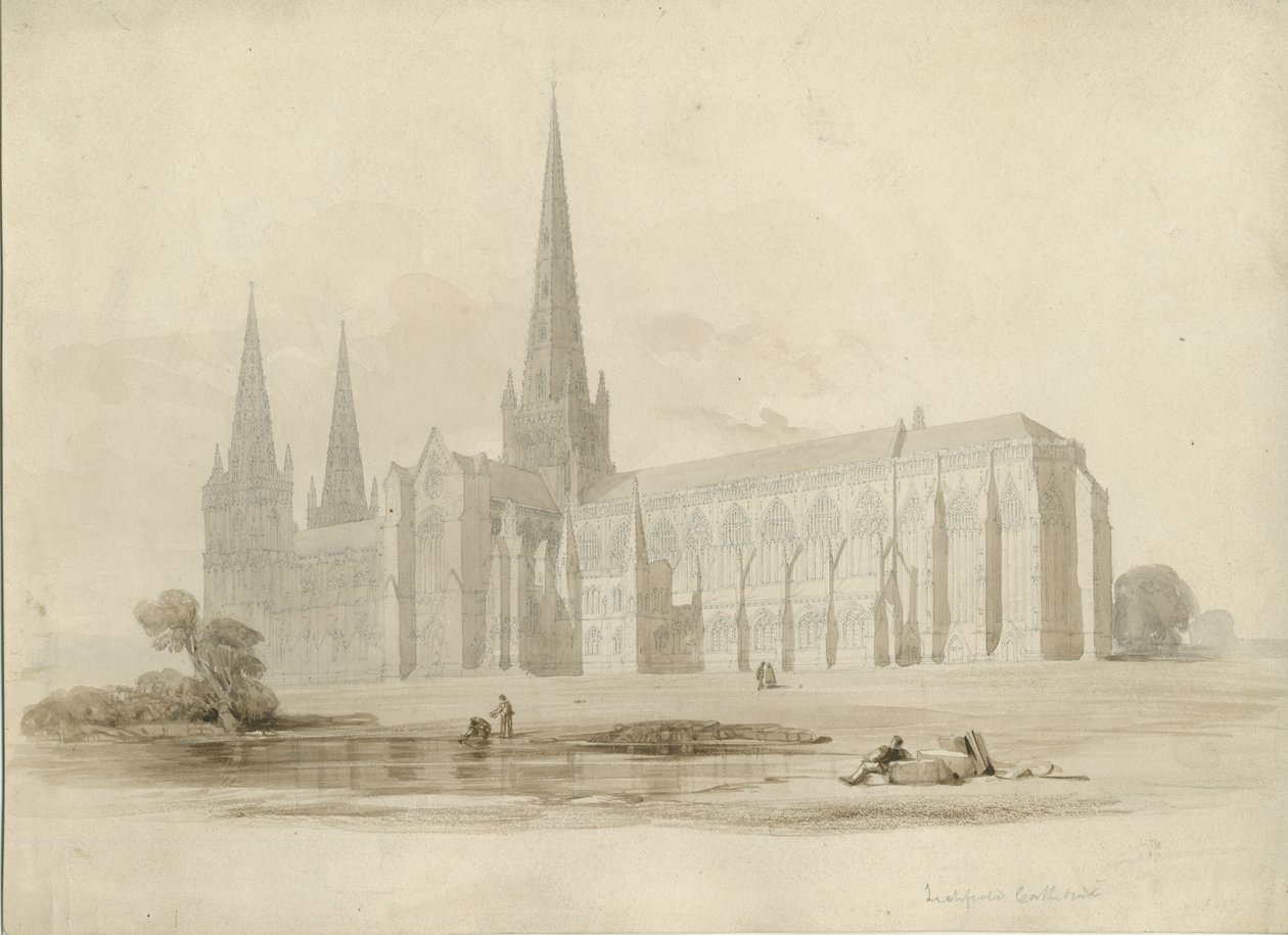 Lichfield Cathedral - South East View by Unbekannt