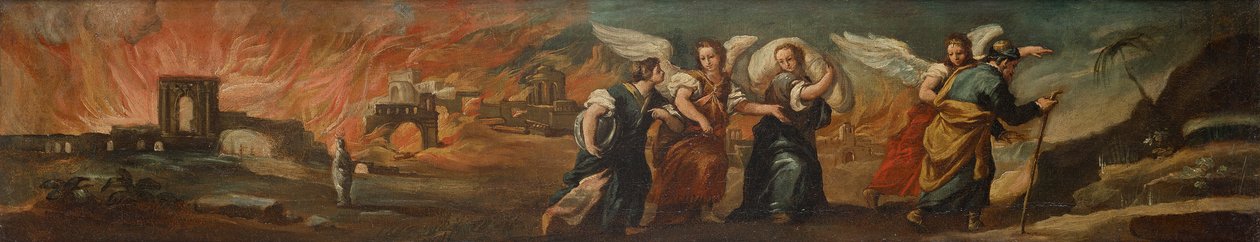 Lot Flees from the Burning Sodom by Unbekannter Künstler