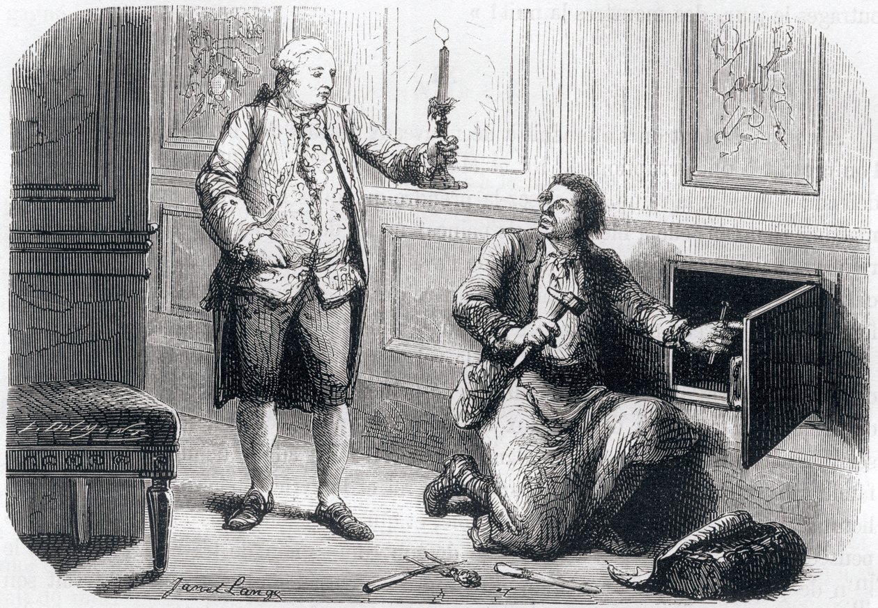 Louis XVI enlightens the locksmith Francois Germain by Unbekannt