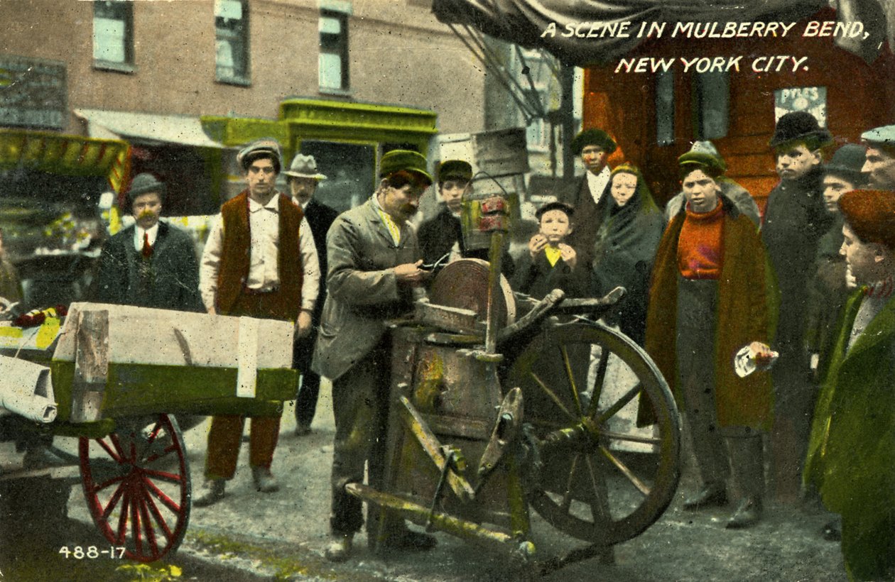 Lower East Side, New York City, A Scene in Mulberry Bend by Unbekannter Künstler