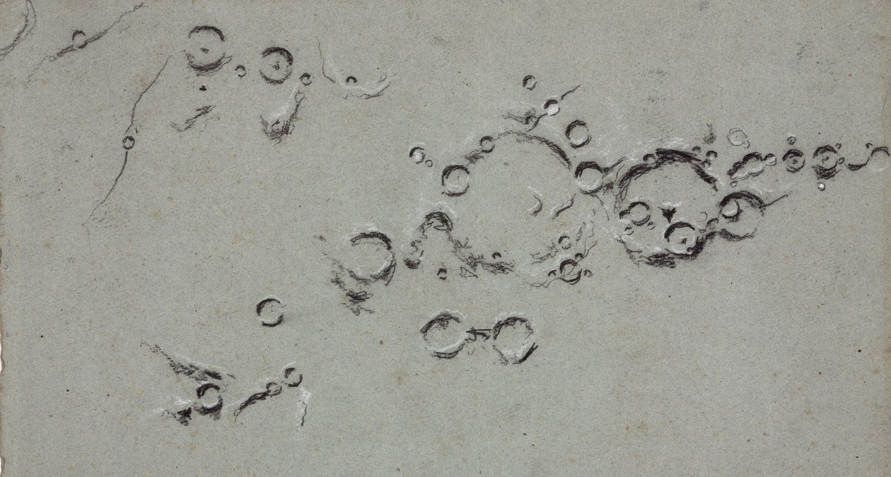 Lunar Craters, Hipparchus and Albetegnius by Unbekannt
