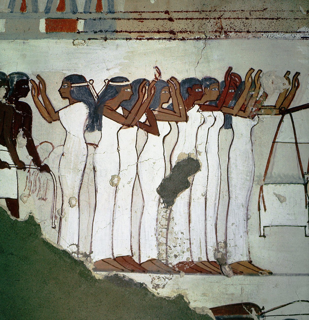 Luxor Thebes: Necropolis of nobles, group of weeping (18th Dynasty) by Leopold Blonder