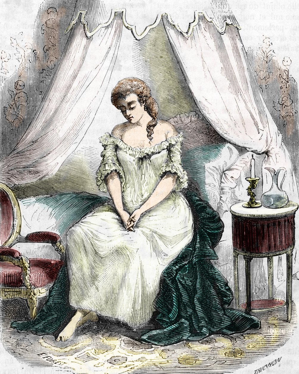 Madame du Barry locked up in the Abbey of Pont-aux-Dames in 1774. 19th century by Alec Hunter