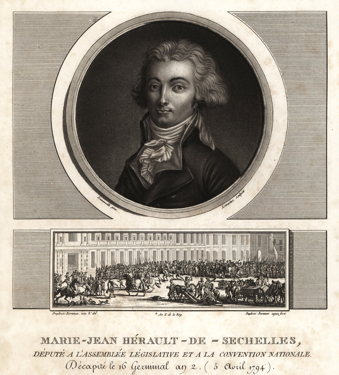 Marie-Jean Herault de Sechelles, French judge and politician guillotined in the Reign of Terror by Unbekannt