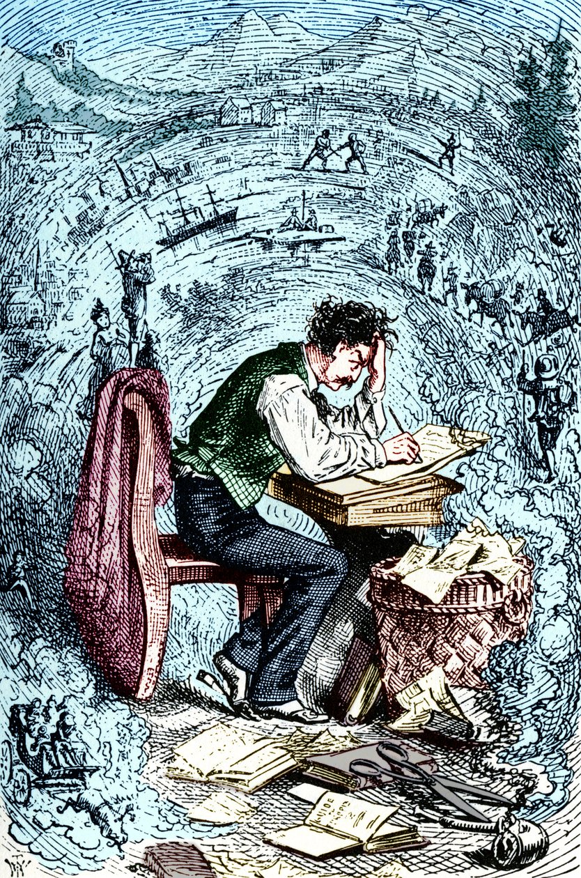 Mark Twain Writing 
