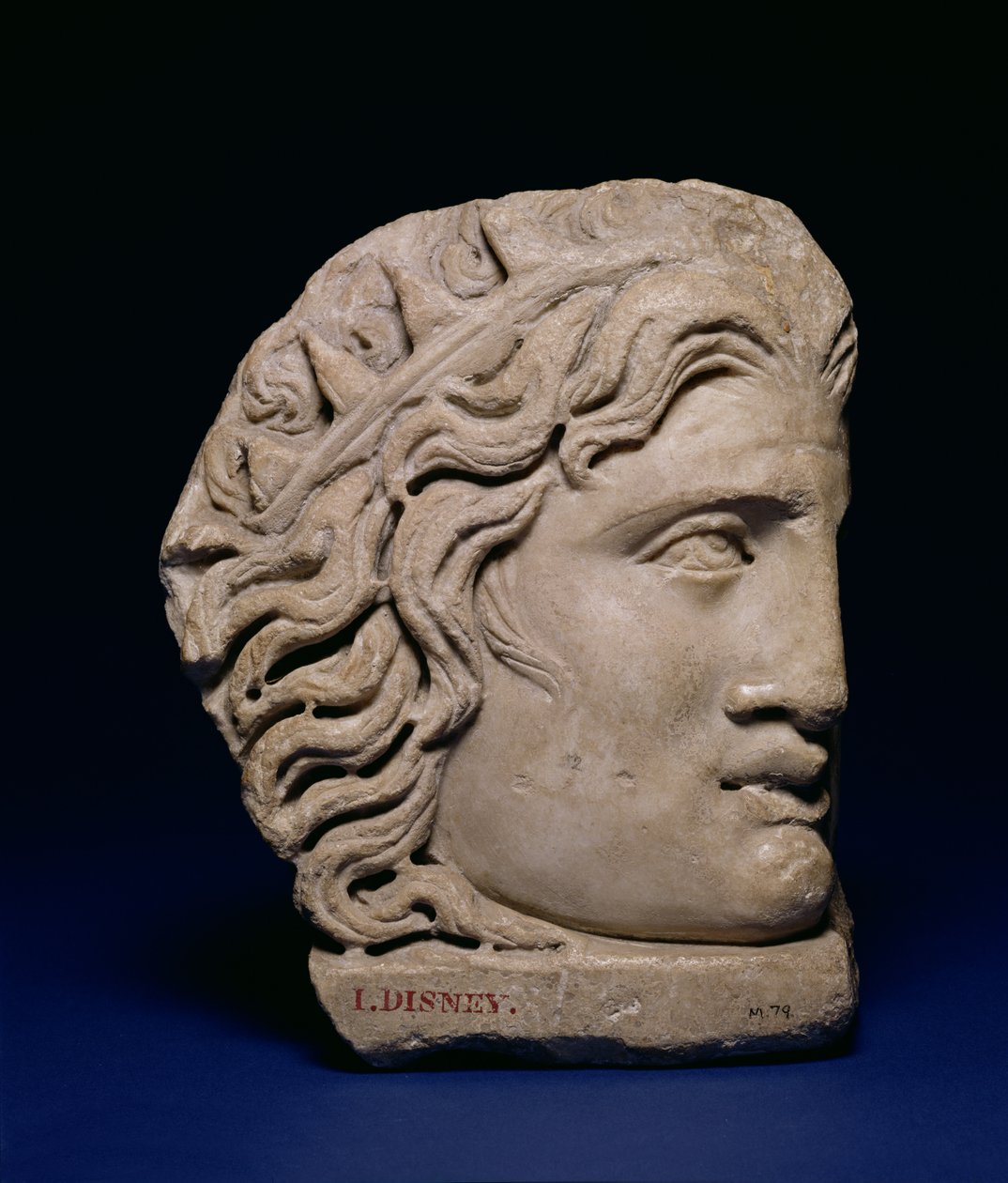 Mask of Helios, Corner Mask from a Sarcophagus Lid, Roman, 4th Century by Unbekannt