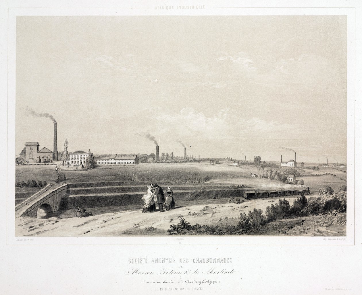 Mining, Coal Monceau Fontaine & du Martinet Coalmining Ltd, Belgium by Unbekannt