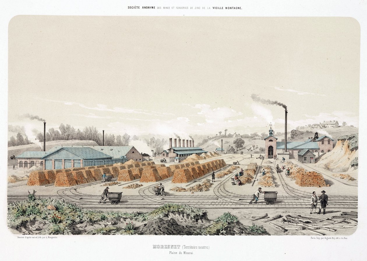Mining, Metal Ores Zinc Ore, Neutral Moresnet by Unbekannt