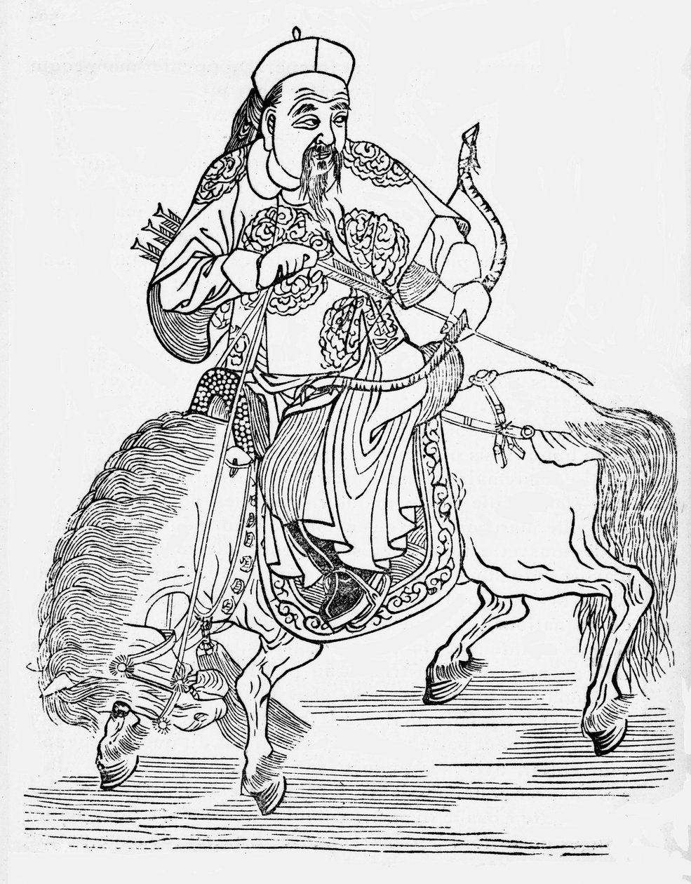 Mongol archer on horseback by Unbekannt: Fine art print