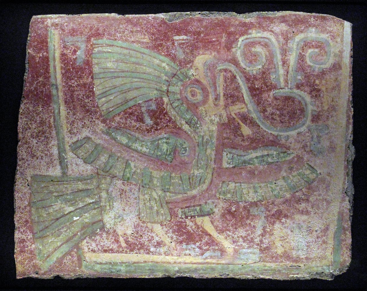 Mural Fragment of a Quetzal with Singing Virgula, Early Classic Period by Unbekannt