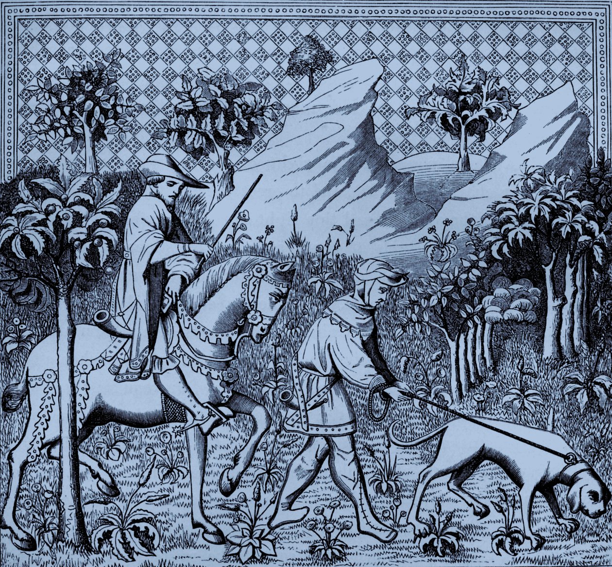 Nobleman in Hunting Costume on Horseback by Unbekannter Künstler