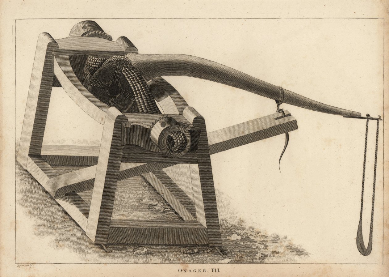 Onager, a type of catapult to project stones by Unbekannt