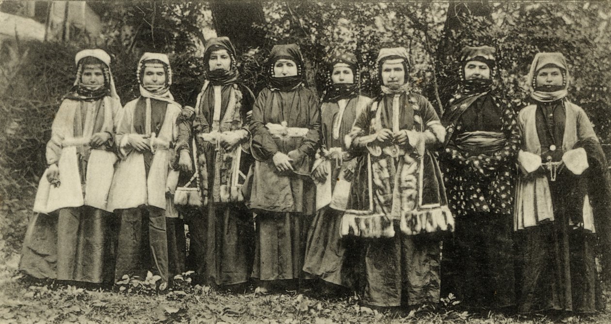 Osetini women in traditional costume Minority group in Soviet Union by Benjamin Baud
