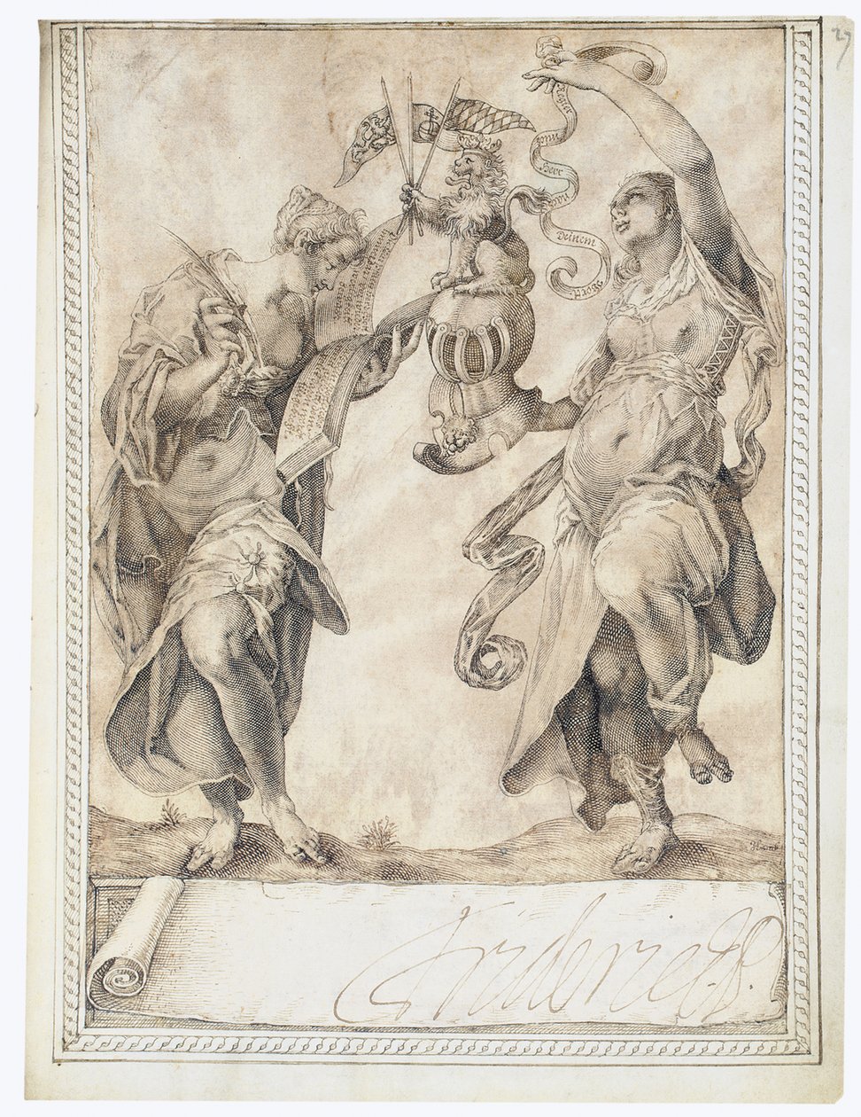 Page from the Album Amicorum of Philipp Hainhofer by Unbekannt
