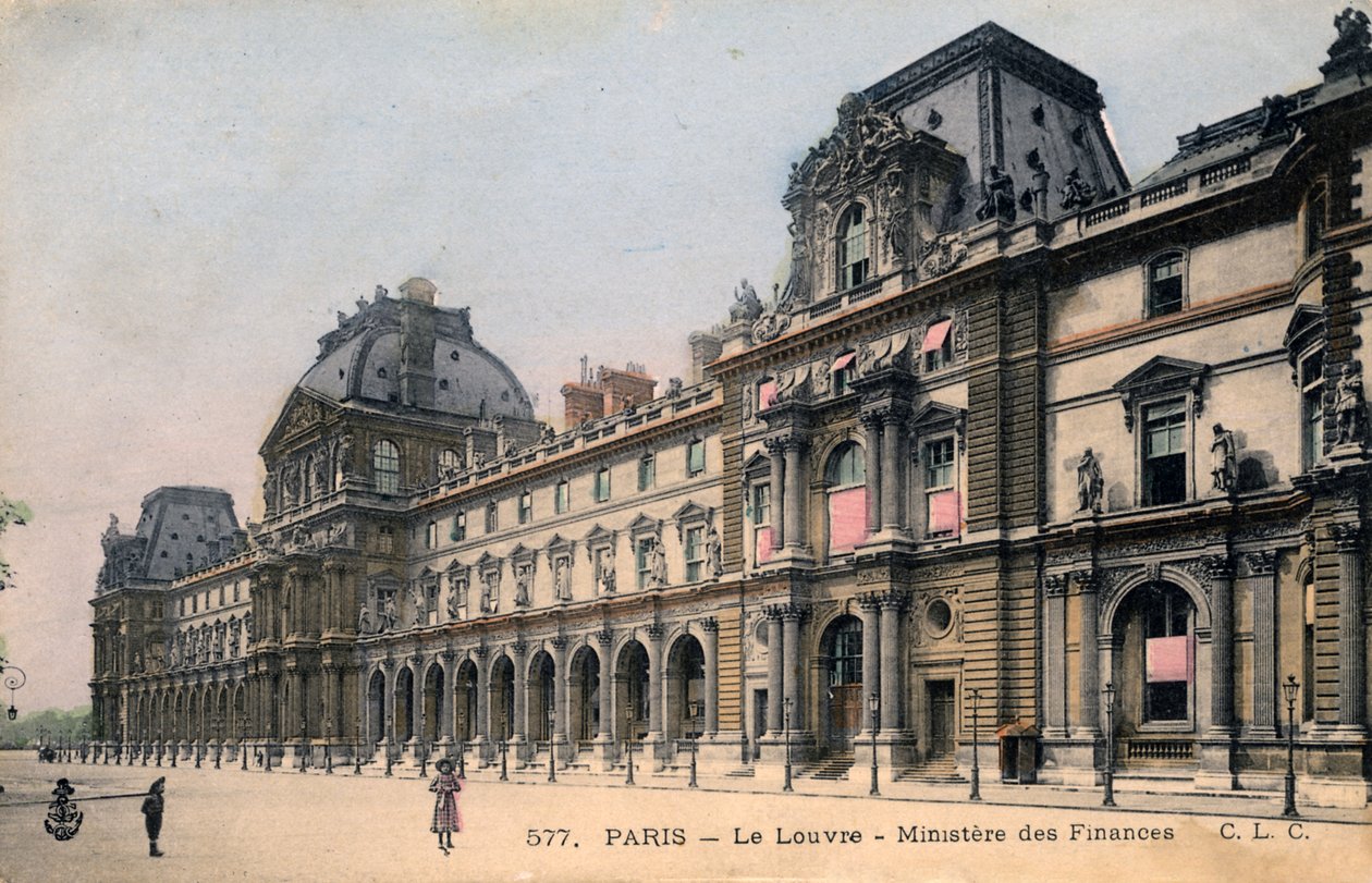 Paris, France: Le Louvre, Ministry of Finance by Unbekannter Künstler