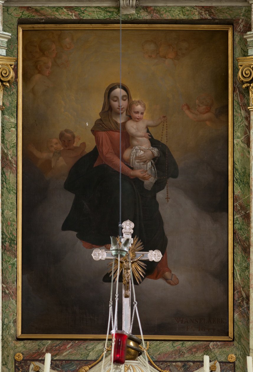 Parish church (Sint-Machutuskerk Wannegem). Interior. The high altar. Signed Van Lanselaere 1844. by Unbekannter Künstler