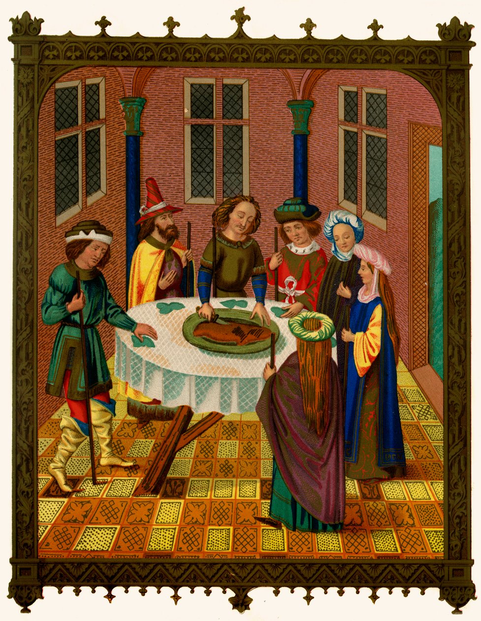 Passover: Medieval Jews Celebrating the Jewish Holiday by Unbekannter Künstler