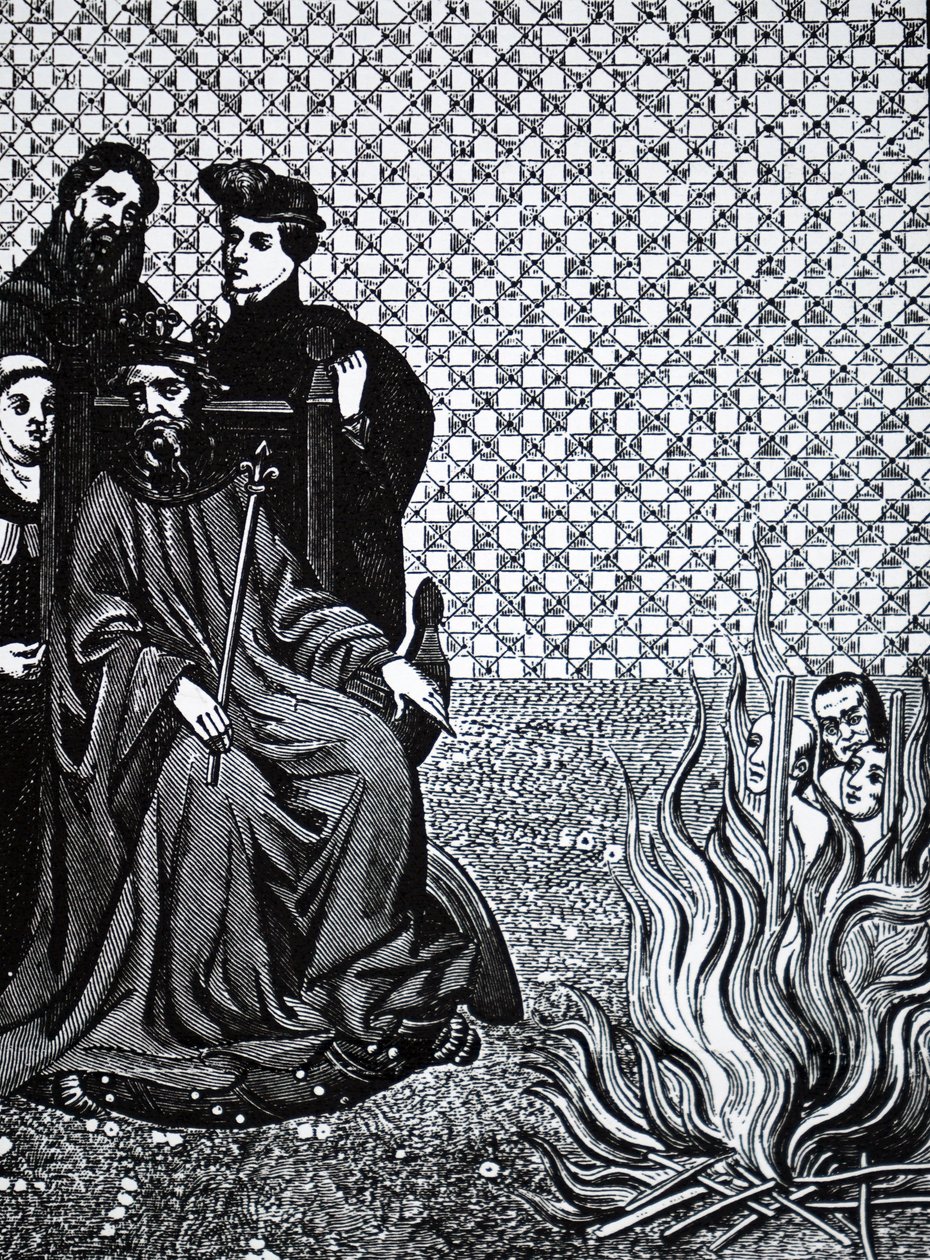 Philip II of France Condemning Disciples of the French Theologian Amaury by Unbekannt