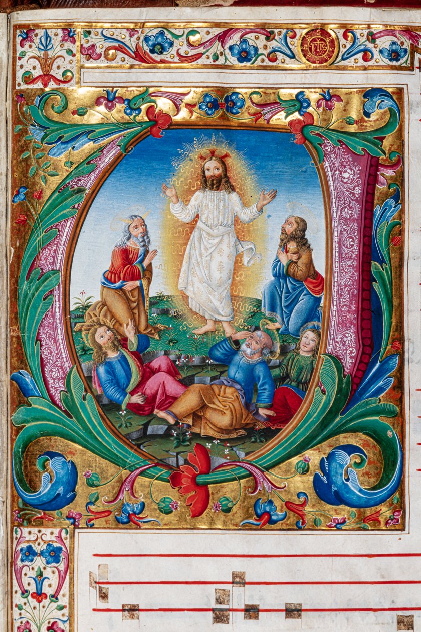 Piccolomini Library: choir book, cod. 29.13, ff. 30r with 